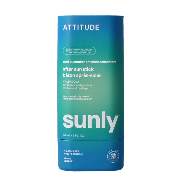 Attitude Sunly after sun stick mint & cucumber SPF30 60.00 Gram
