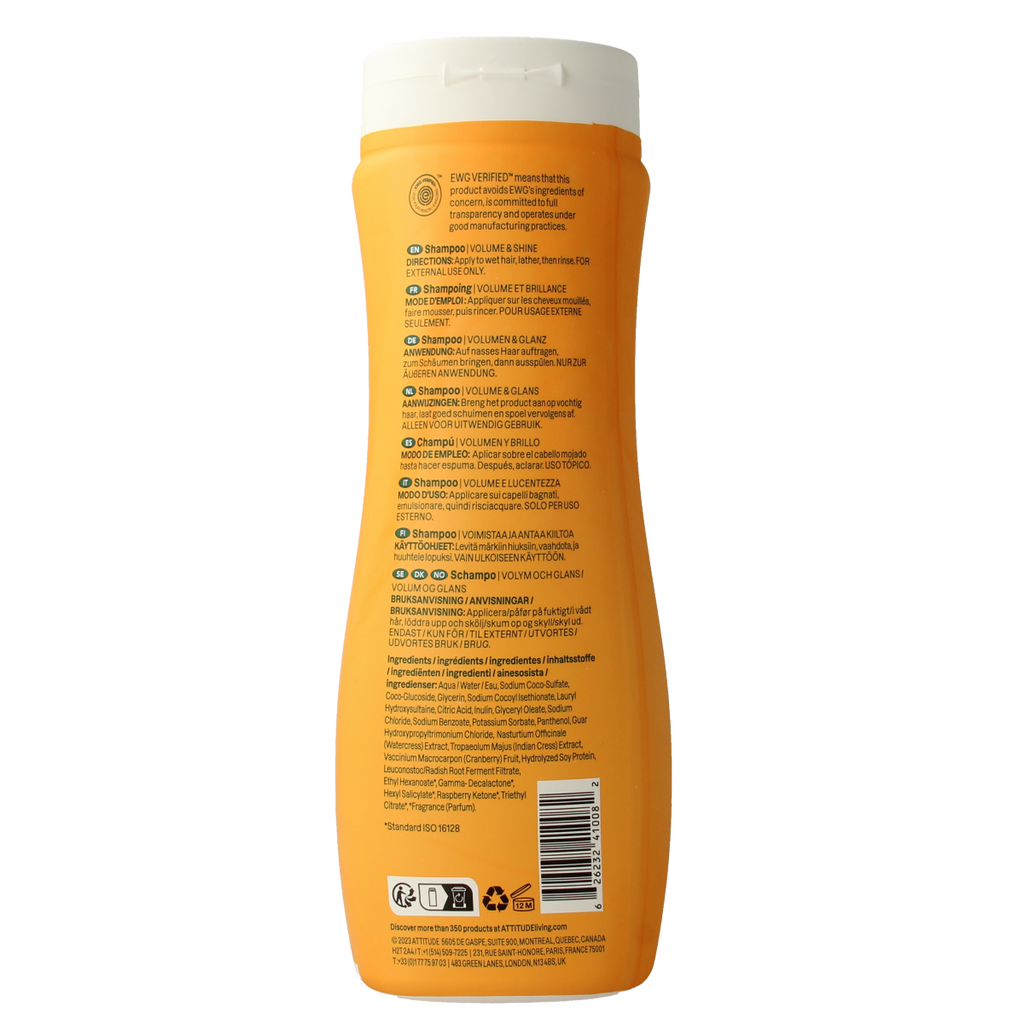 Attitude Shampoo super leaves vol & glans 473.00 Milliliter