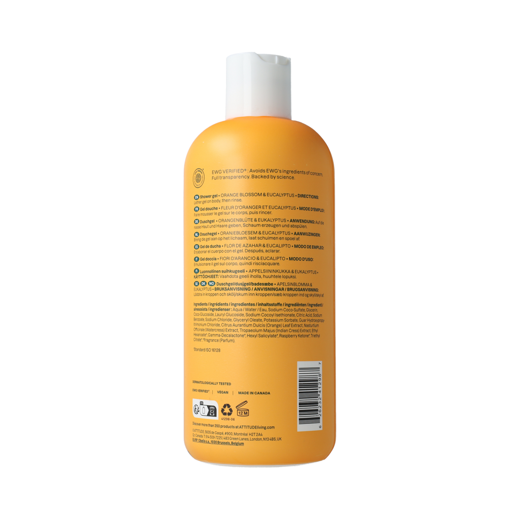 Attitude Shower Gel Energizing Orange Blossom 473.00 Milliliter