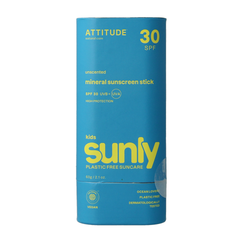 Attitude Sunly zonnebrandstick kids SPF30 60.00 Gram