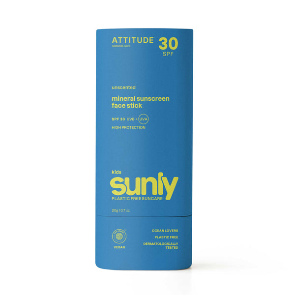 Attitude Sunly gezichtszonnebrandstick kids SPF30 20.00 Gram