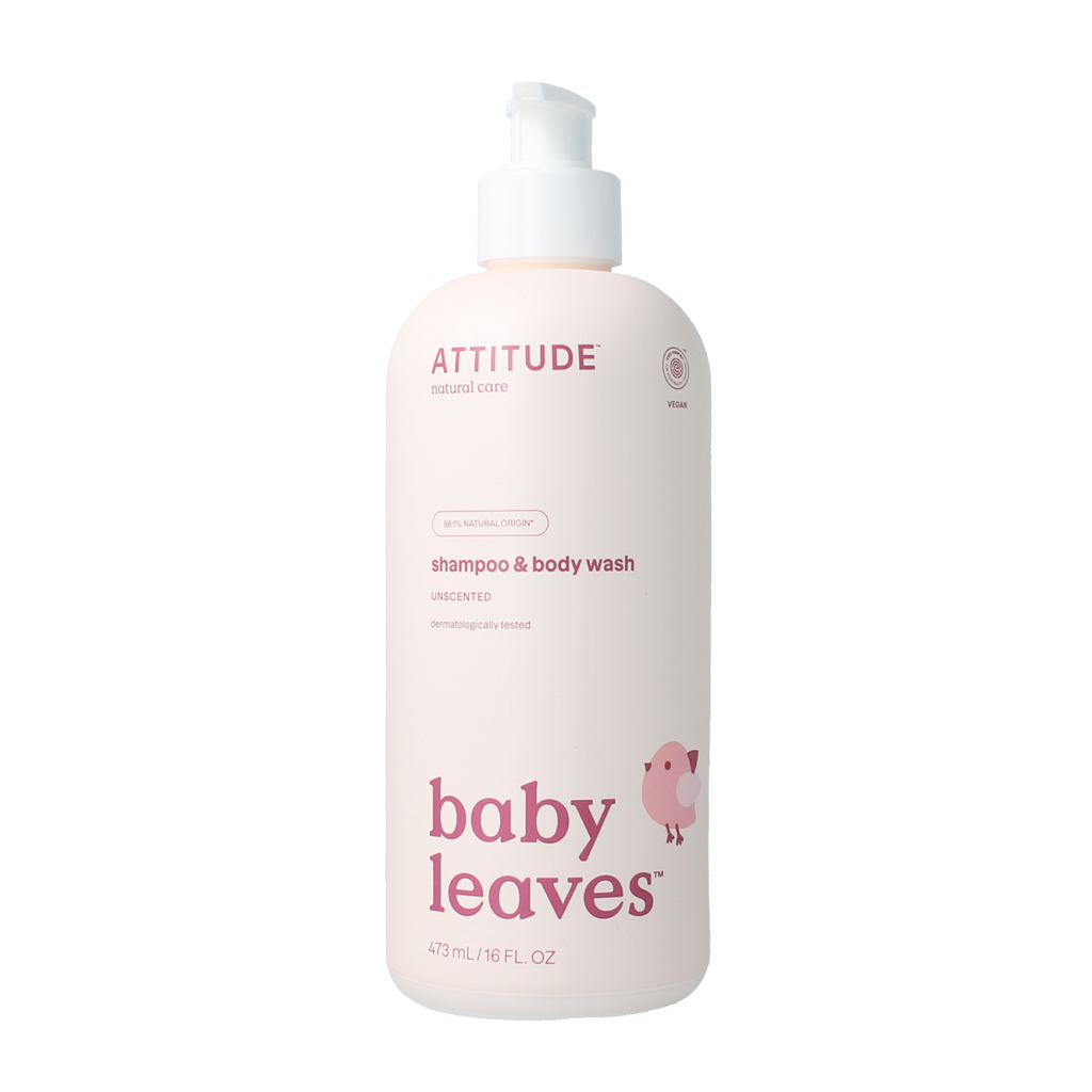 Attitude Shampoo 2 in 1 baby leaves parfum vrij 473.00 Milliliter