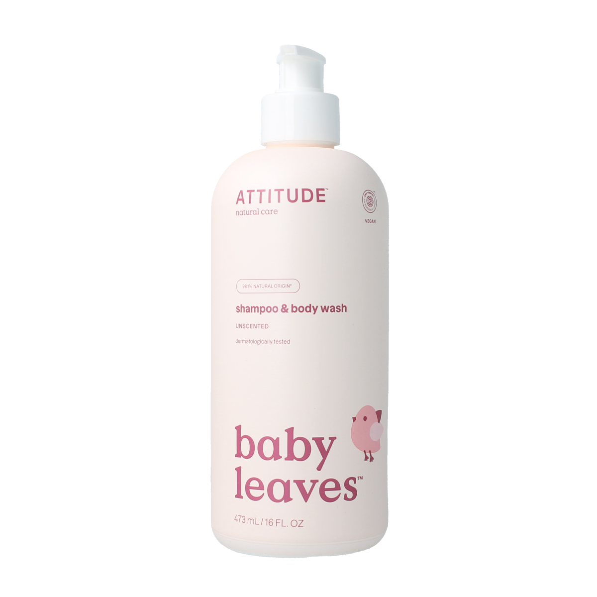 Attitude Shampoo 2 in 1 baby leaves parfum vrij 473.00 Milliliter