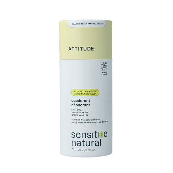 Attitude Deodorant baksoda vrij vanilla creme super leaves 75.00 Gram