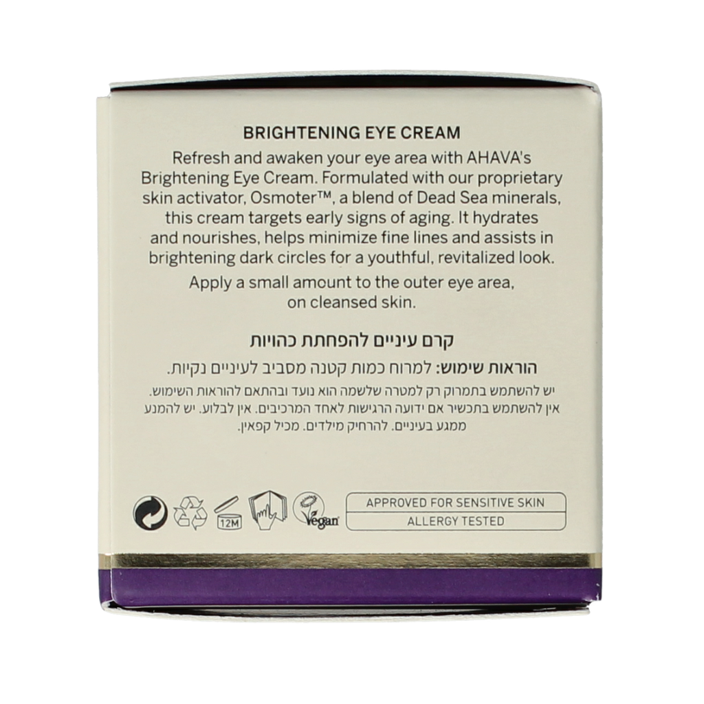 Ahava Age control bright eye creme  15.00 Milliliter