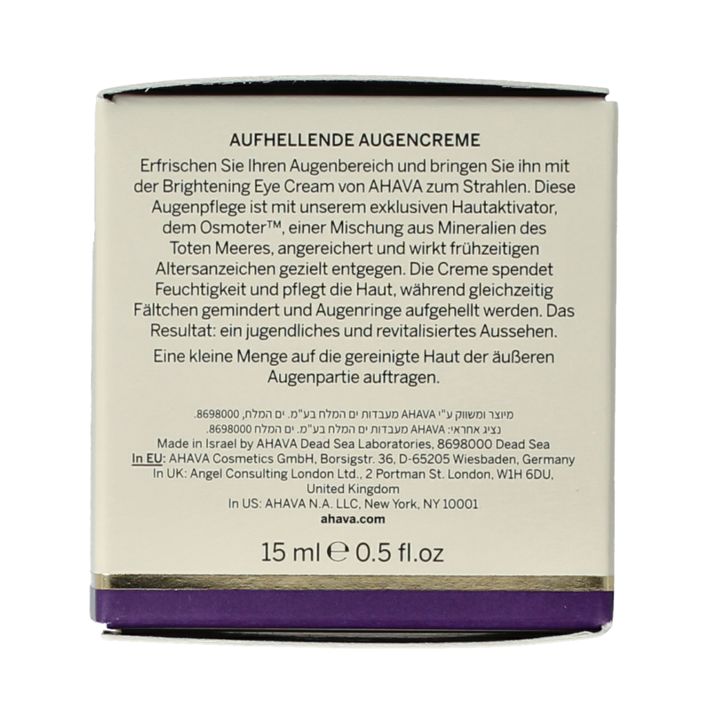 Ahava Age control bright eye creme  15.00 Milliliter