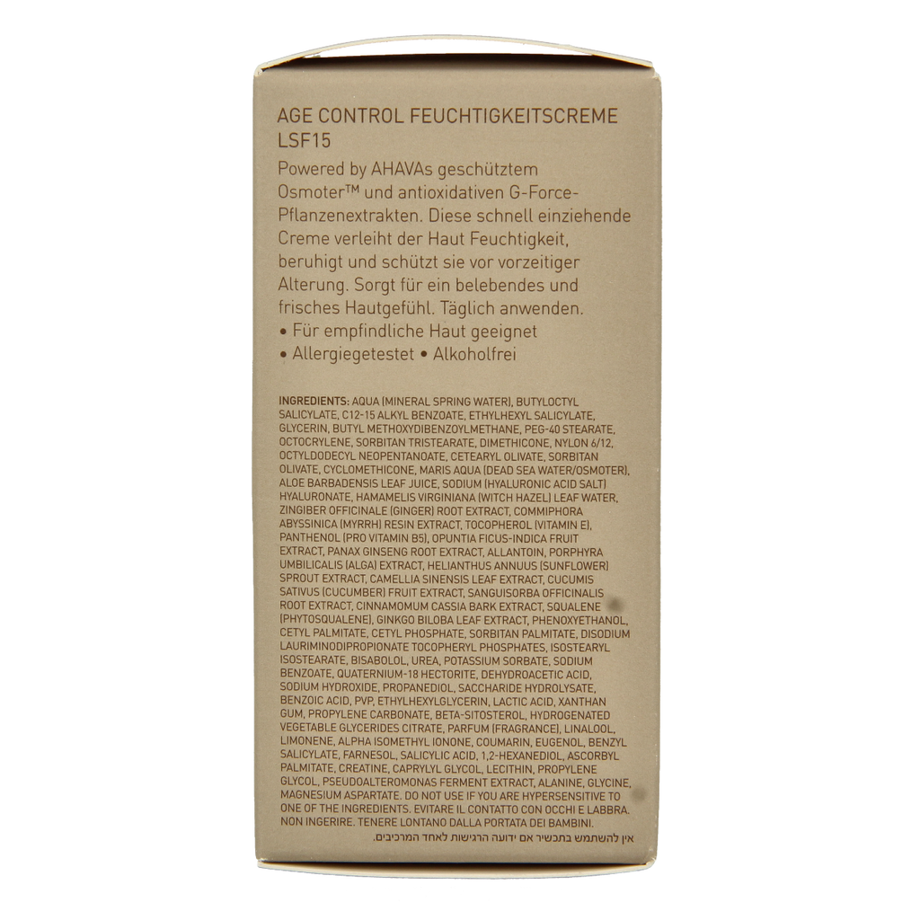 Ahava Men age control moisturizing gezichtcreme SPF15  50.00 Milliliter