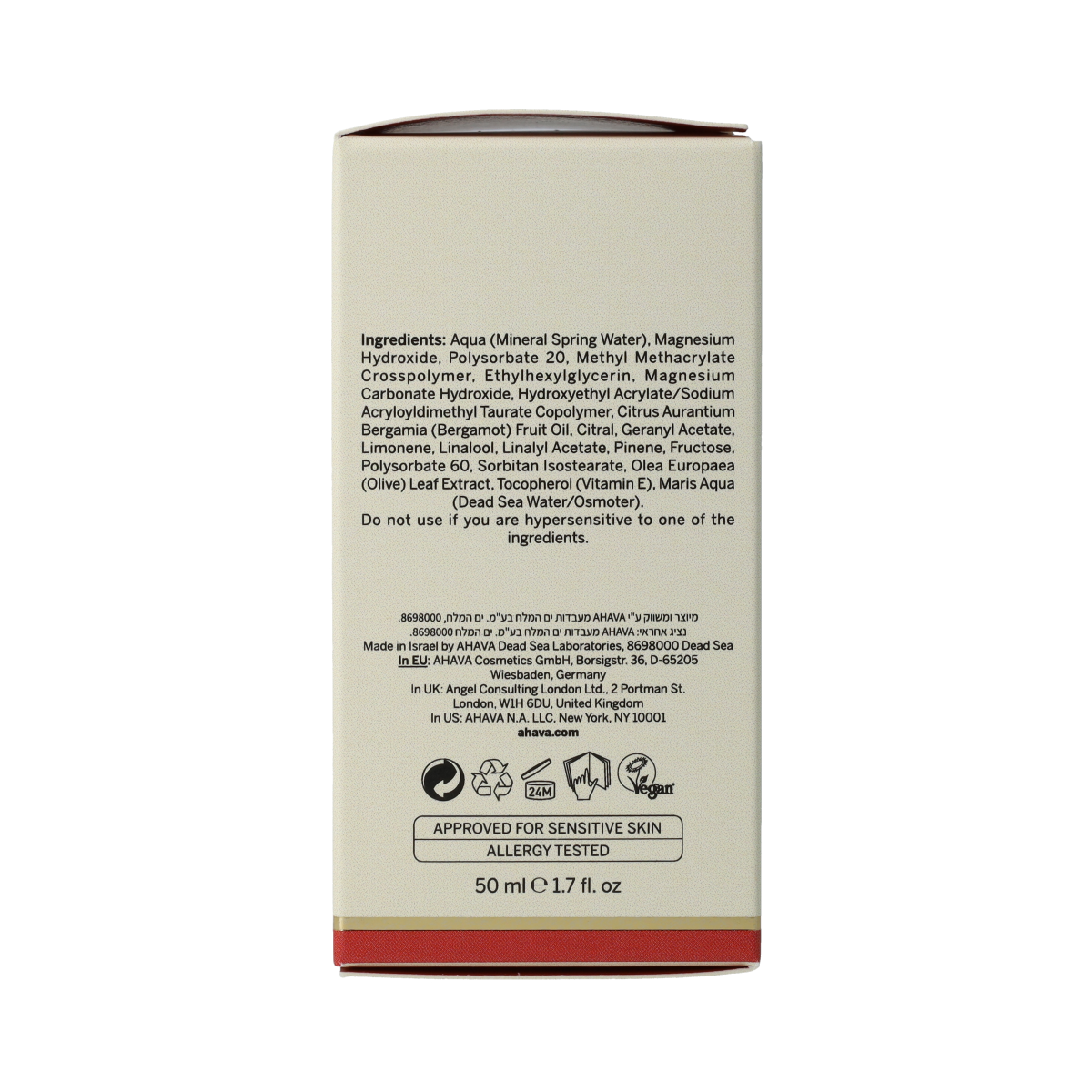 Ahava Deodorant women magnesium rich 50.00 Milliliter