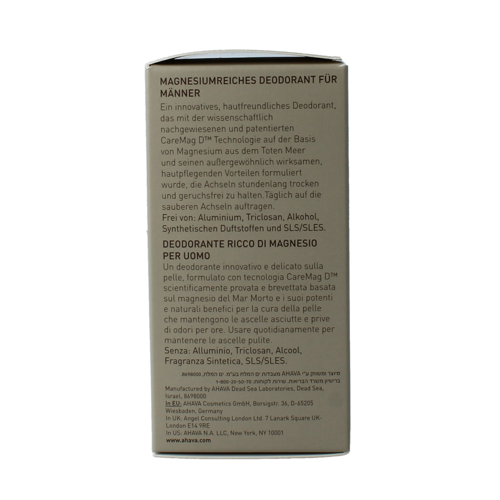 Ahava Men deodorant roll on magnesium rich 50.00 Milliliter