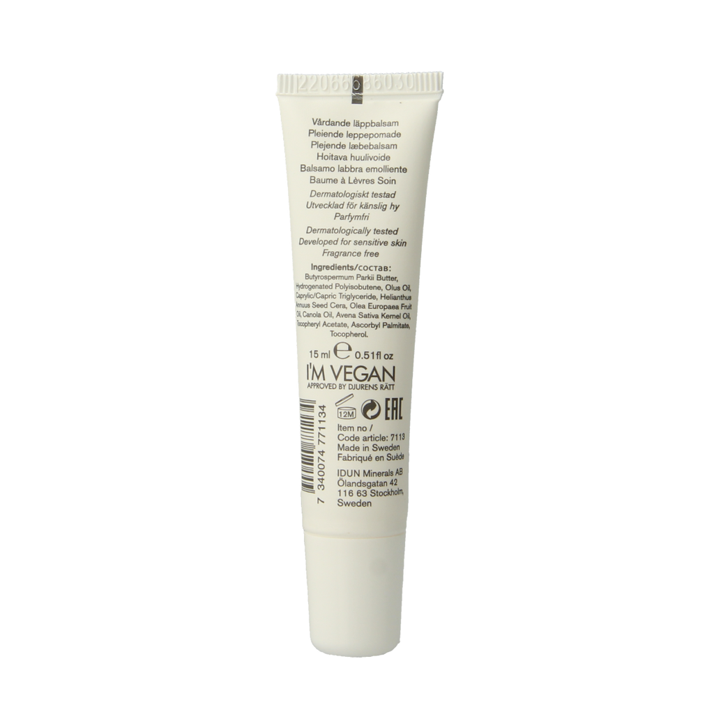 Idun Minerals Skincare lipbalm care & repair cream 15.00 Milliliter