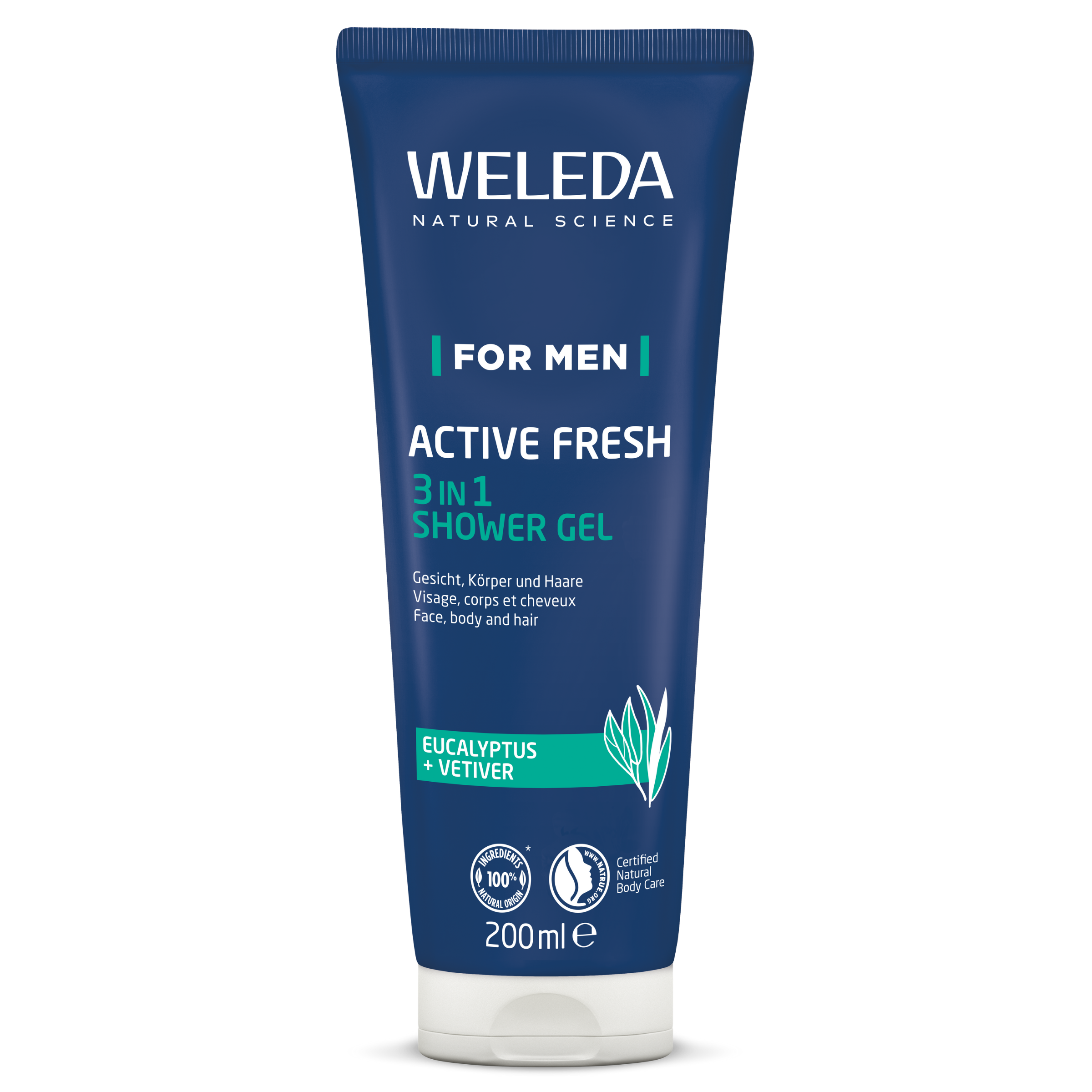 Weleda Men active fresh 3-in-1 douchegel 200 Milliliter