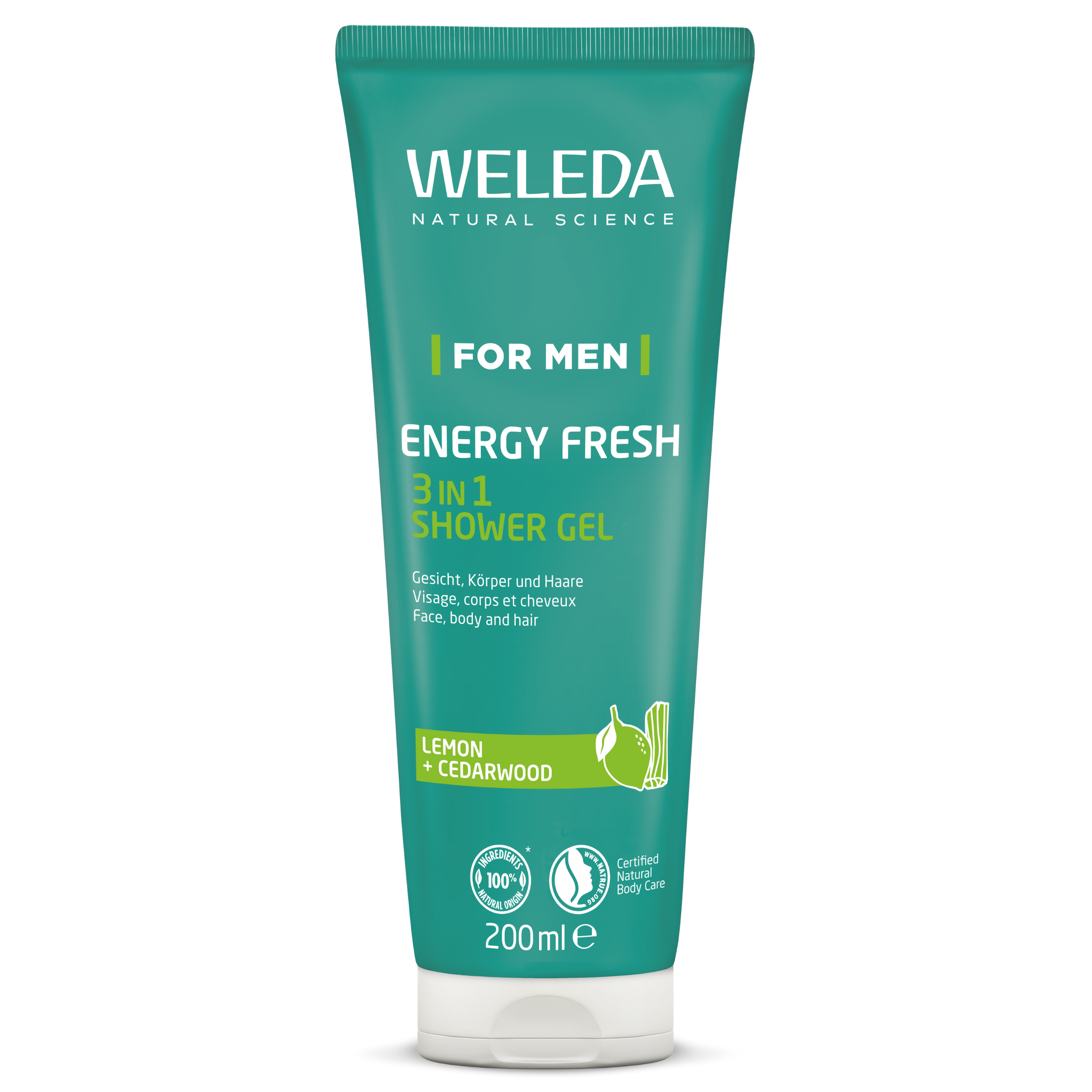 Weleda Men energy fresh douchegel 3 in 1 200 Milliliter