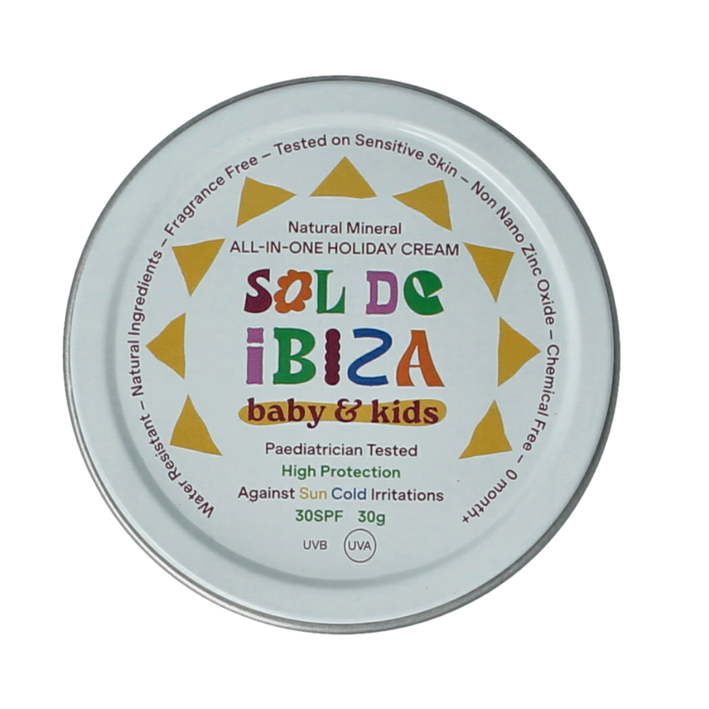 Sol De Ibiza Beschermende creme baby & kids SPF30 mini bio 30.00 Gram