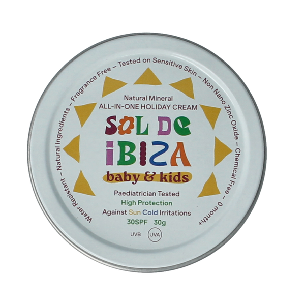 Sol De Ibiza Beschermende creme baby & kids SPF30 mini bio 30.00 Gram