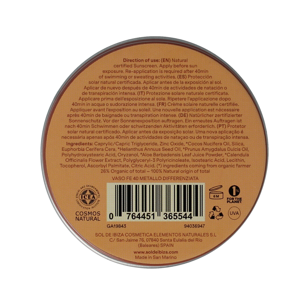 Sol De Ibiza Zonnebrandcreme SPF30 mini bio 30.00 Gram
