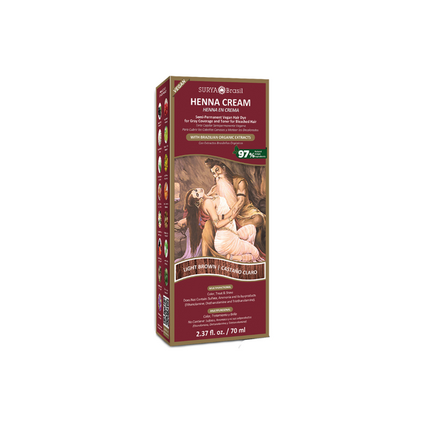 Surya Brasil Henna haarverf creme licht bruin 70.00 Milliliter