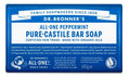 Dr Bronners Barsoap pepermunt 140.00 Gram