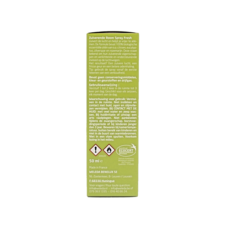 Weleda Zuiverende roomspray fresh 50 Milliliter
