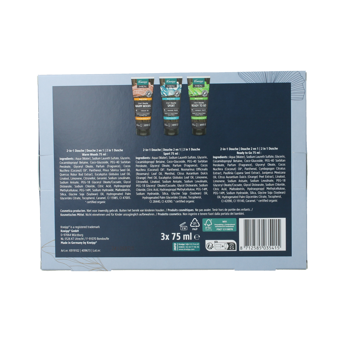 Kneipp Men geschenkset douche 1.00 Set