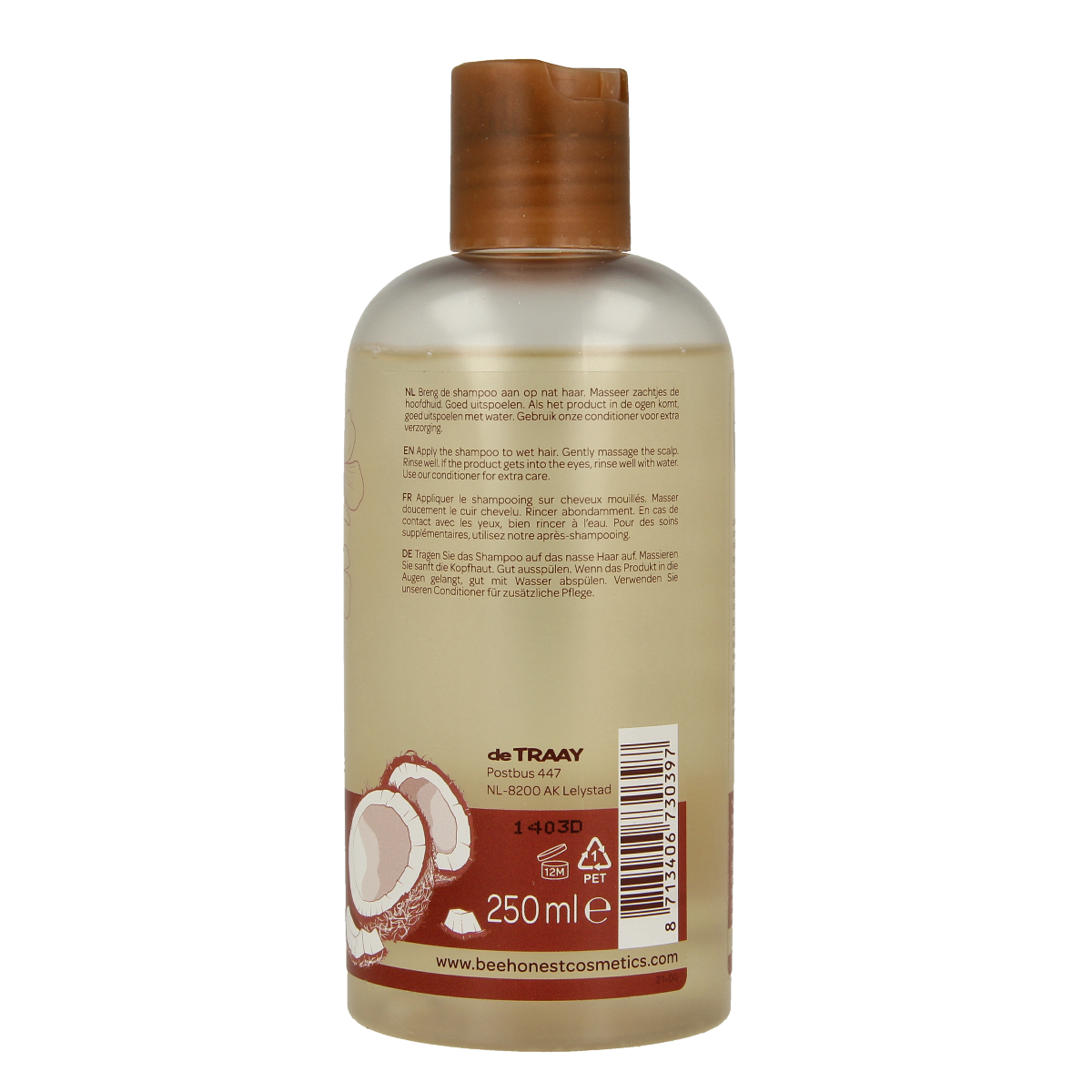 Traay Bee Honest Shampoo kokos & honing 250.00 Milliliter