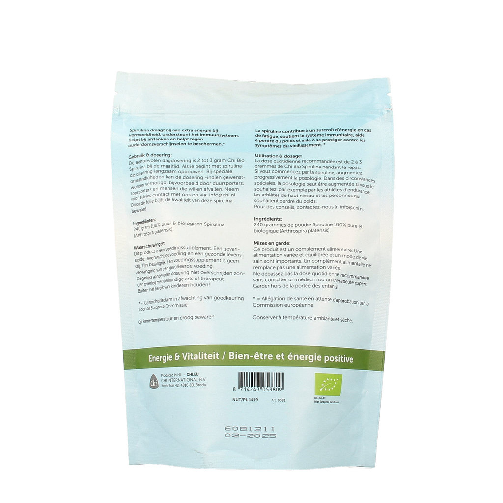 Chi Spirulina poeder bio 240.00 Gram