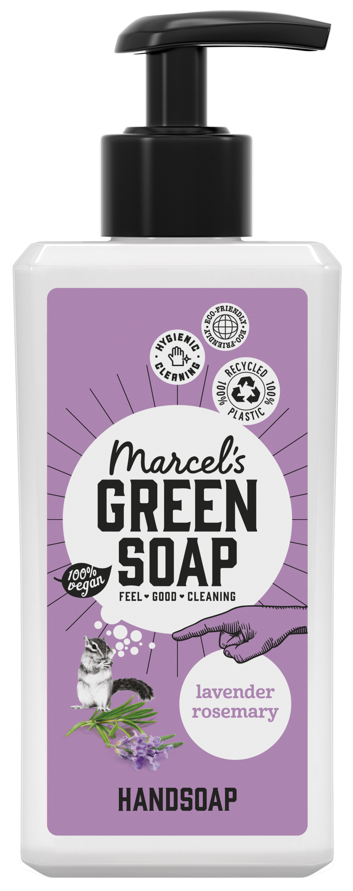 Marcel's Green Soap Handzeep lavendel & rozemarijn 250.00 Milliliter