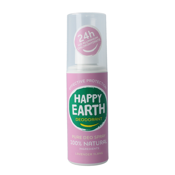 Happy Earth Pure deodorant spray lavender ylang 100.00 Milliliter