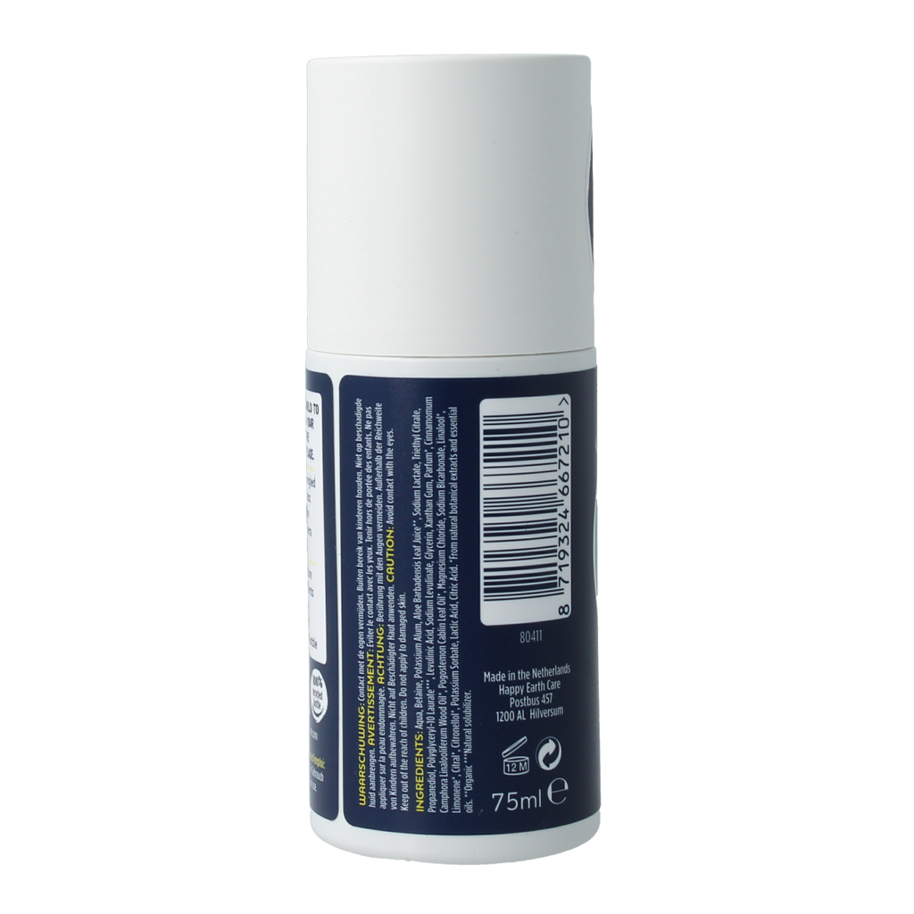 Happy Earth Pure deodorant roll-on men protect 75.00 Milliliter