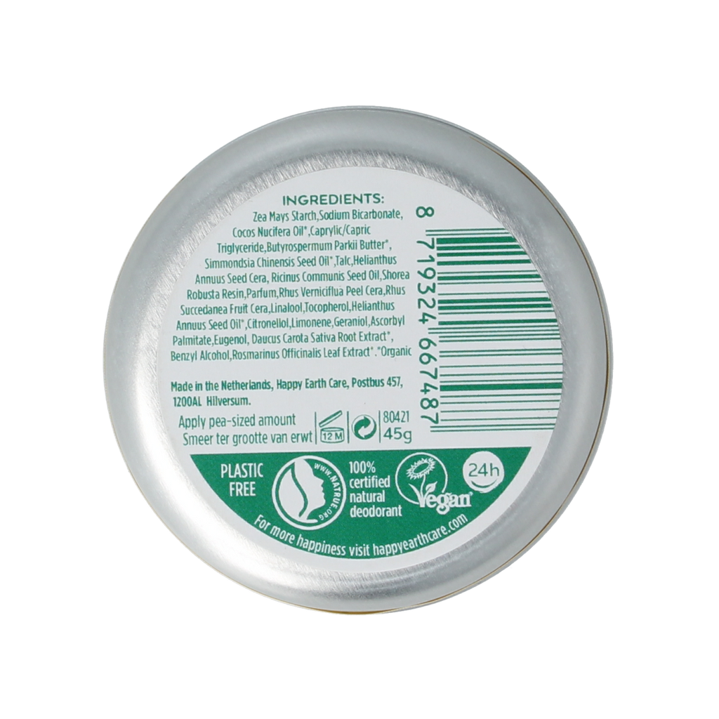 Happy Earth Deodorant balm jasmine ho wood 45.00 Gram