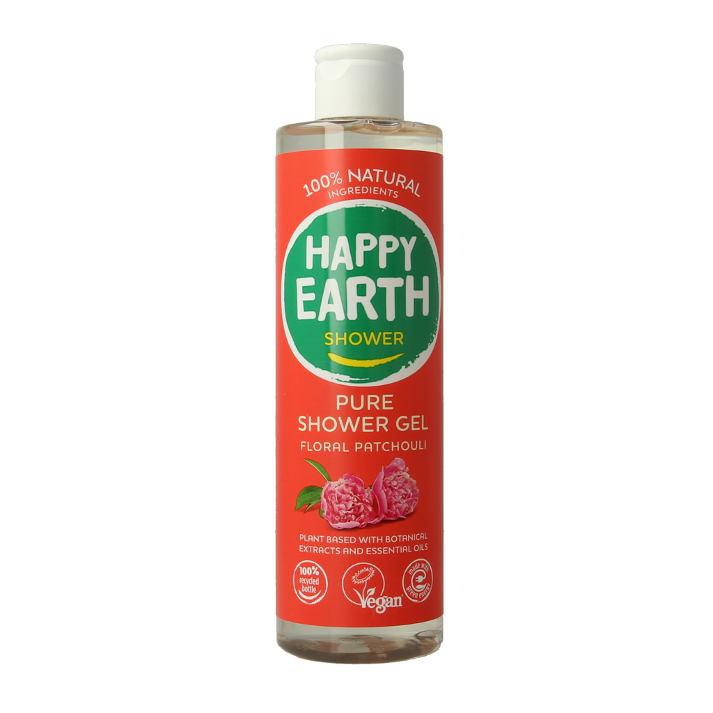 Happy Earth Pure showergel floral patchouli 300.00 Milliliter