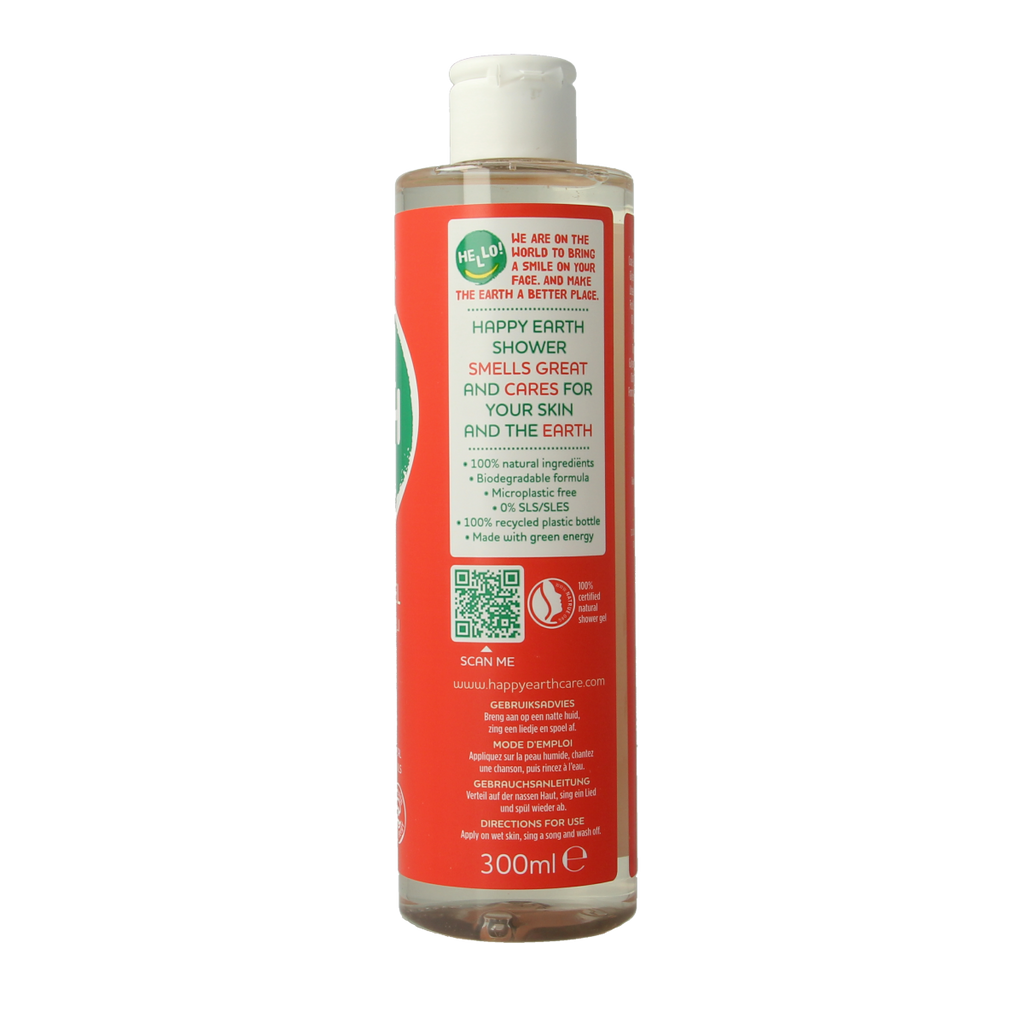 Happy Earth Pure showergel floral patchouli 300.00 Milliliter