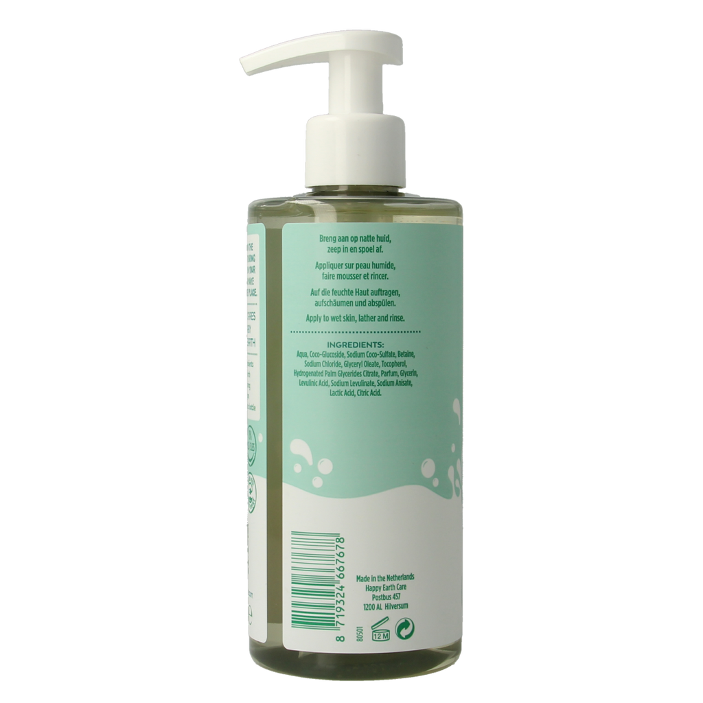 Happy Earth Was & badgel zeepvrij baby & kids 300.00 Milliliter