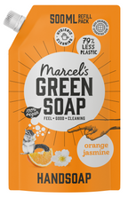 Marcel's Green Soap Handzeep sinaasappel & jasmijn navul 500.00 Milliliter