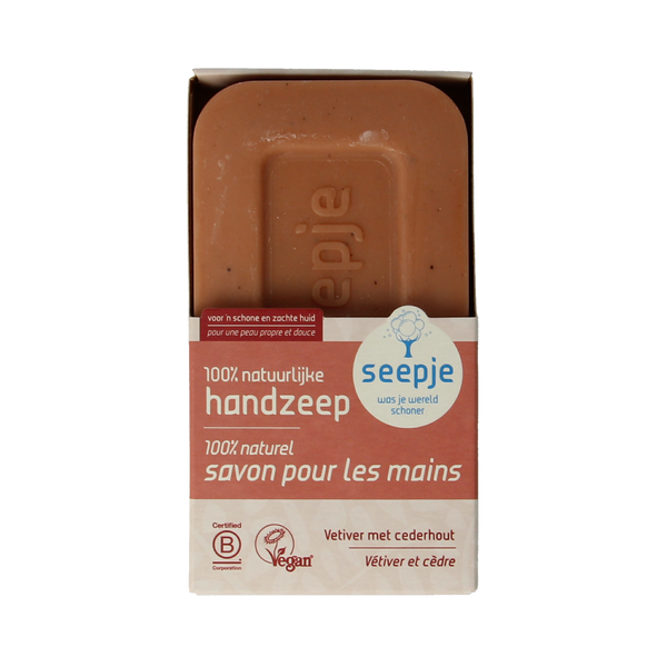 Seepje Hand en lichaamszeep vetiver cederhout 120.00 Gram