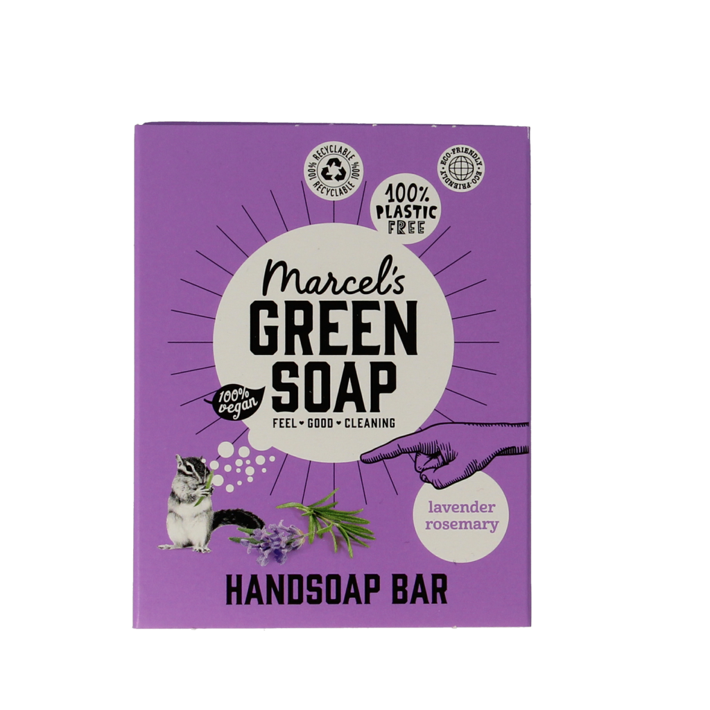 Marcel's Green Soap Handzeep bar lavender & rosemary 90.00 Gram