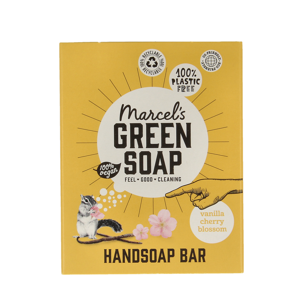 Marcel's Green Soap Handzeep bar vanille & kersenbloesem 90.00 Gram