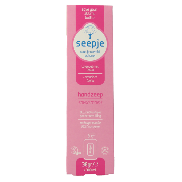 Seepje Handzeep lavendel & tonka navulling 38.00 Gram