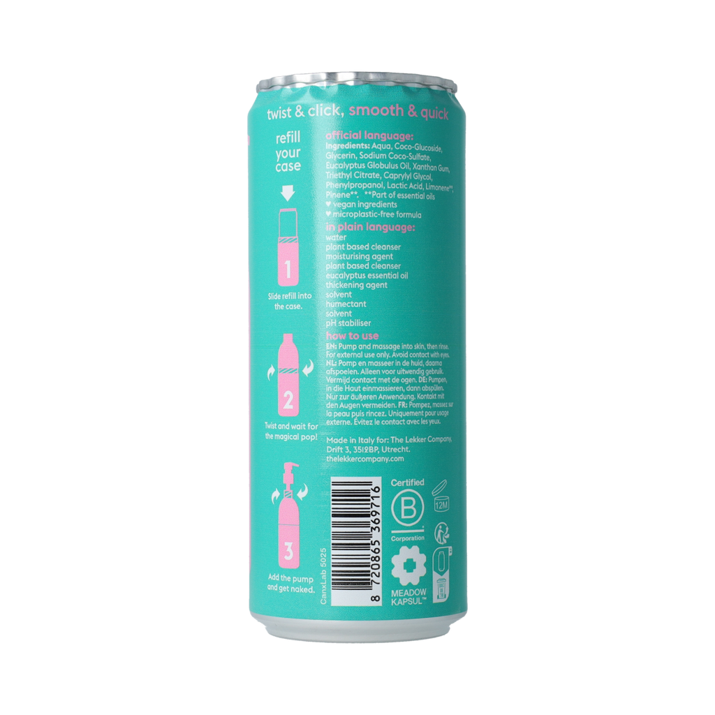 Lekker Company Body wash refill eucalyptus 330.00 Milliliter