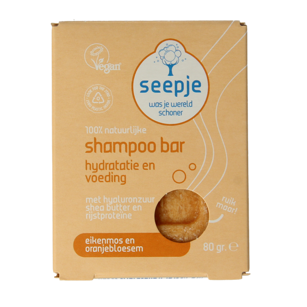 Seepje Shampoo bar eikenmos en oranjebloesem 80.00 Gram
