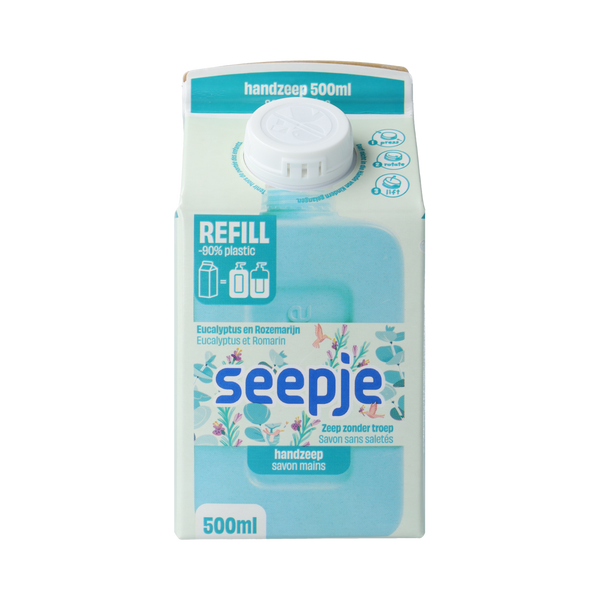 Seepje Handzeep eucalyptus rozemarijn refill 500.00 Milliliter