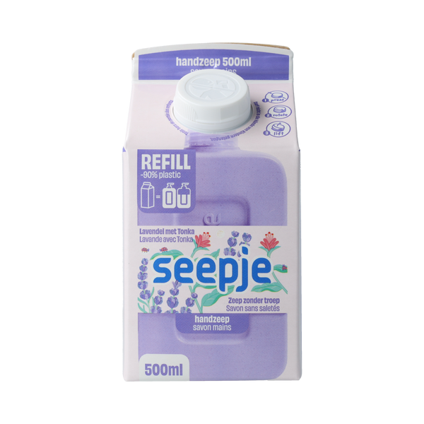 Seepje Handzeep lavendel tonka refill 500.00 Milliliter