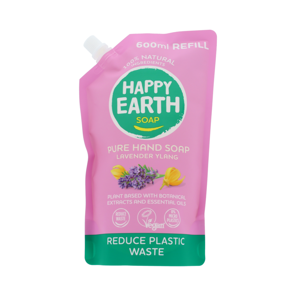 Happy Earth Refill Handzeep Lavender Ylang 600.00 Milliliter