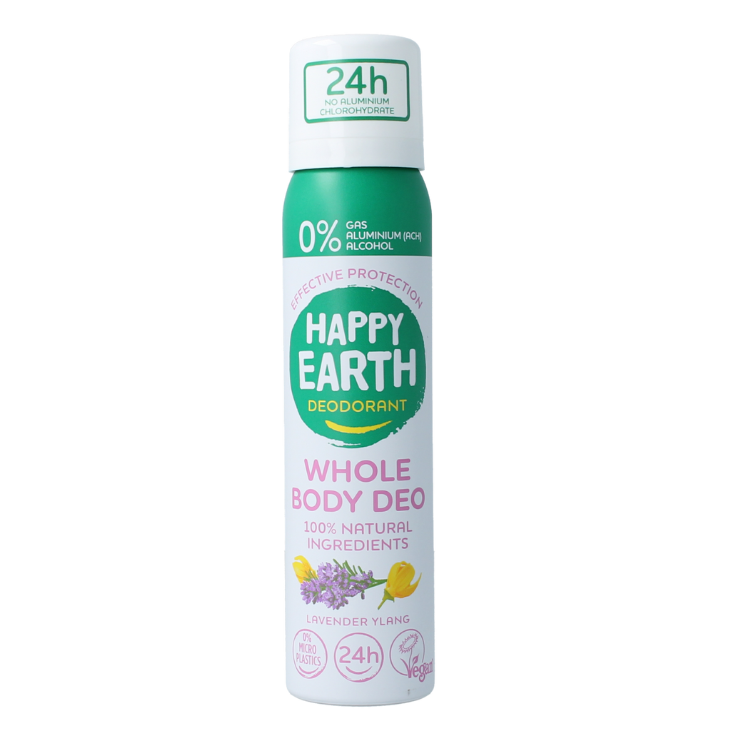 Happy Earth Deodorant bodyspray lavender ylang 100.00 Milliliter