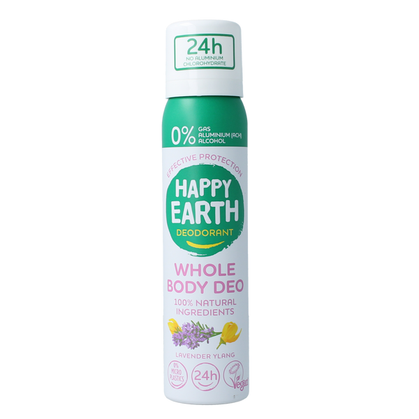Happy Earth Deodorant bodyspray lavender ylang 100.00 Milliliter