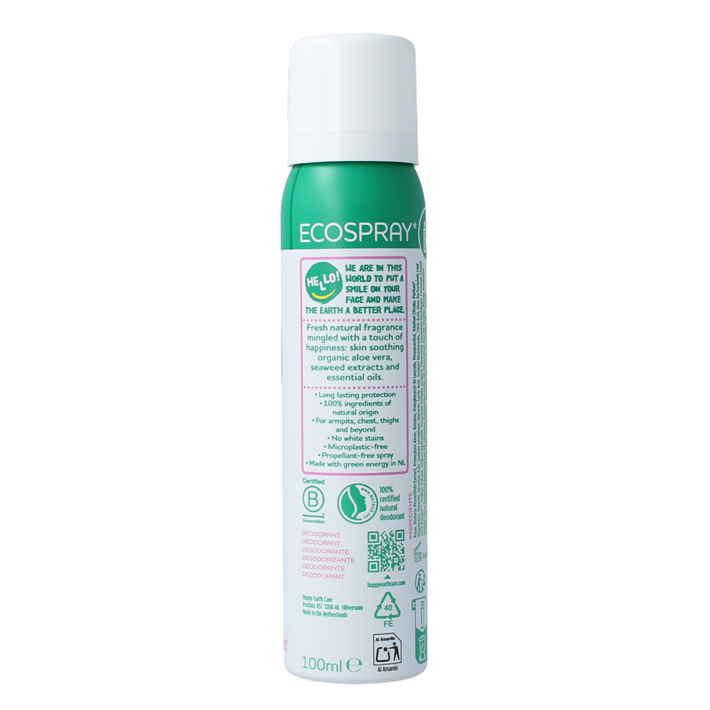 Happy Earth Deodorant bodyspray lavender ylang 100.00 Milliliter