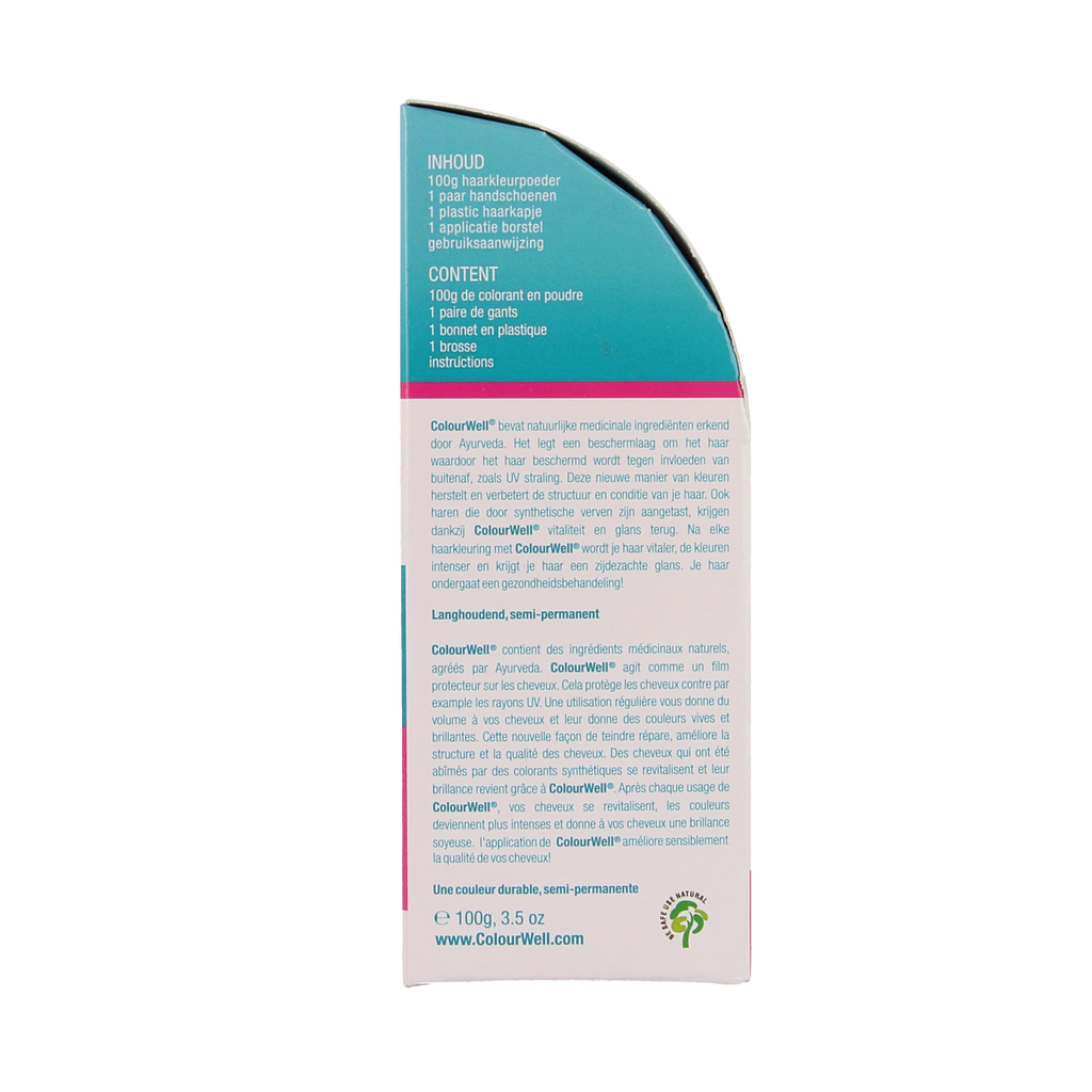 Colourwell 100% Natuurlijke haarkleuring mild zwart 100.00 Gram