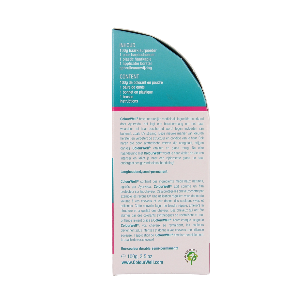 Colourwell 100% Natuurlijke haarkleuring mild zwart 100.00 Gram