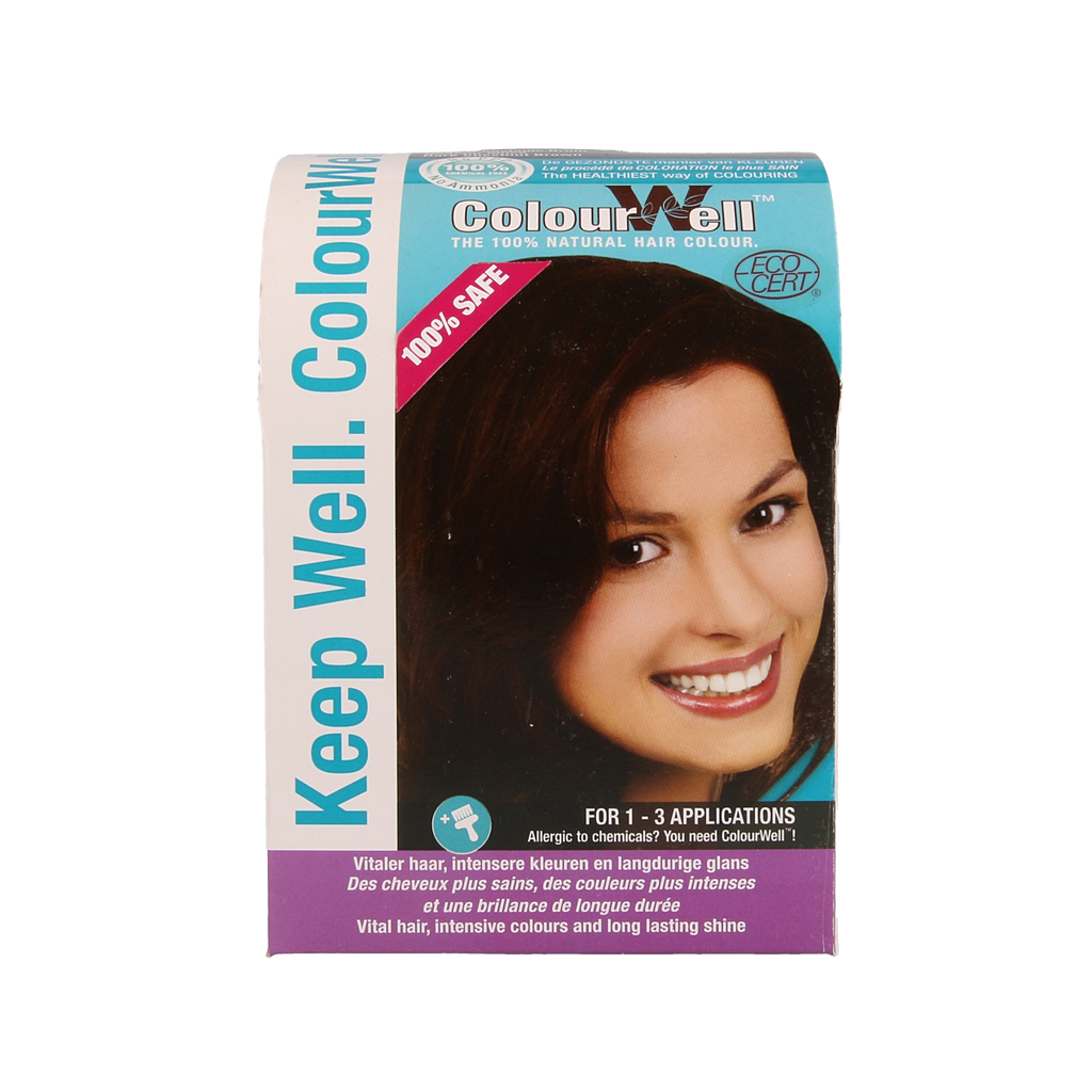 Colourwell 100% Natuurlijke haarkleur donker kastanje bruin 100.00 Gram