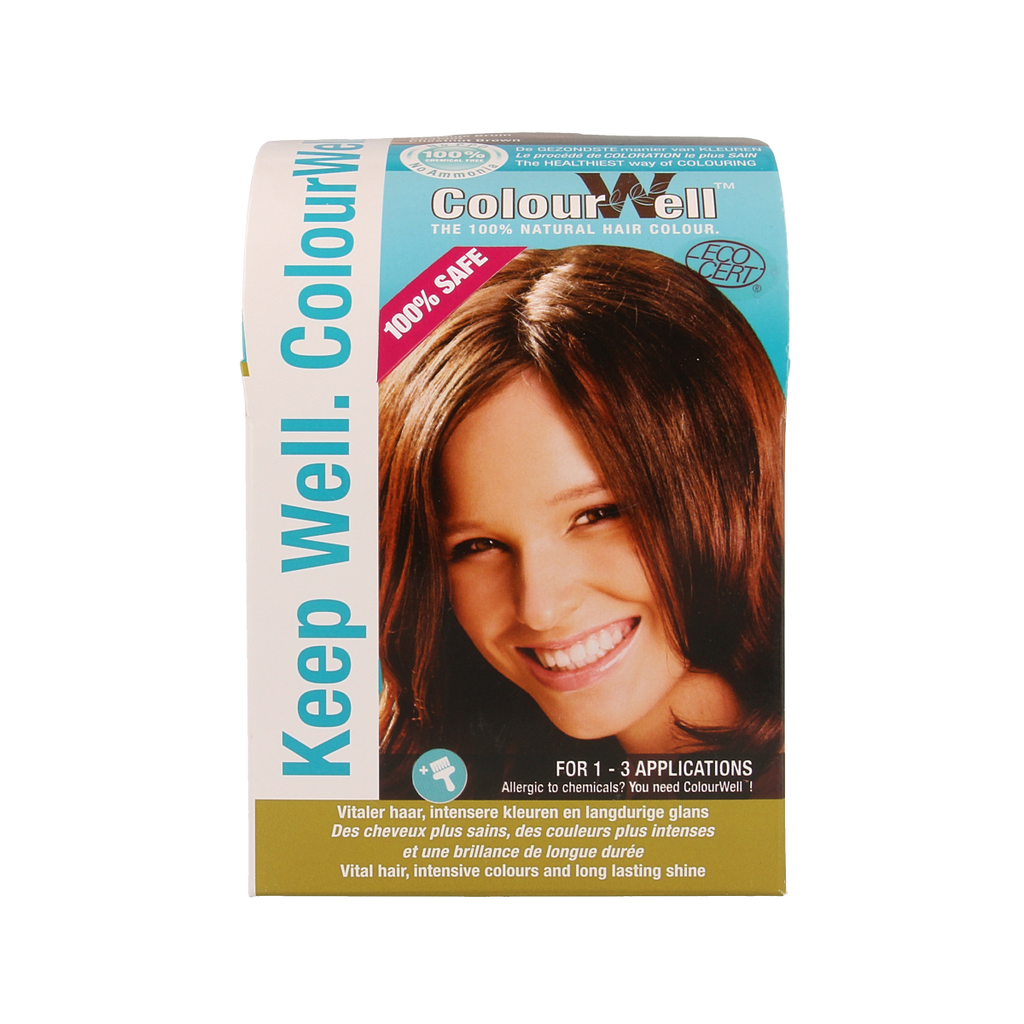 Colourwell 100% Natuurlijke haarkleuring kastanje bruin 100.00 Gram