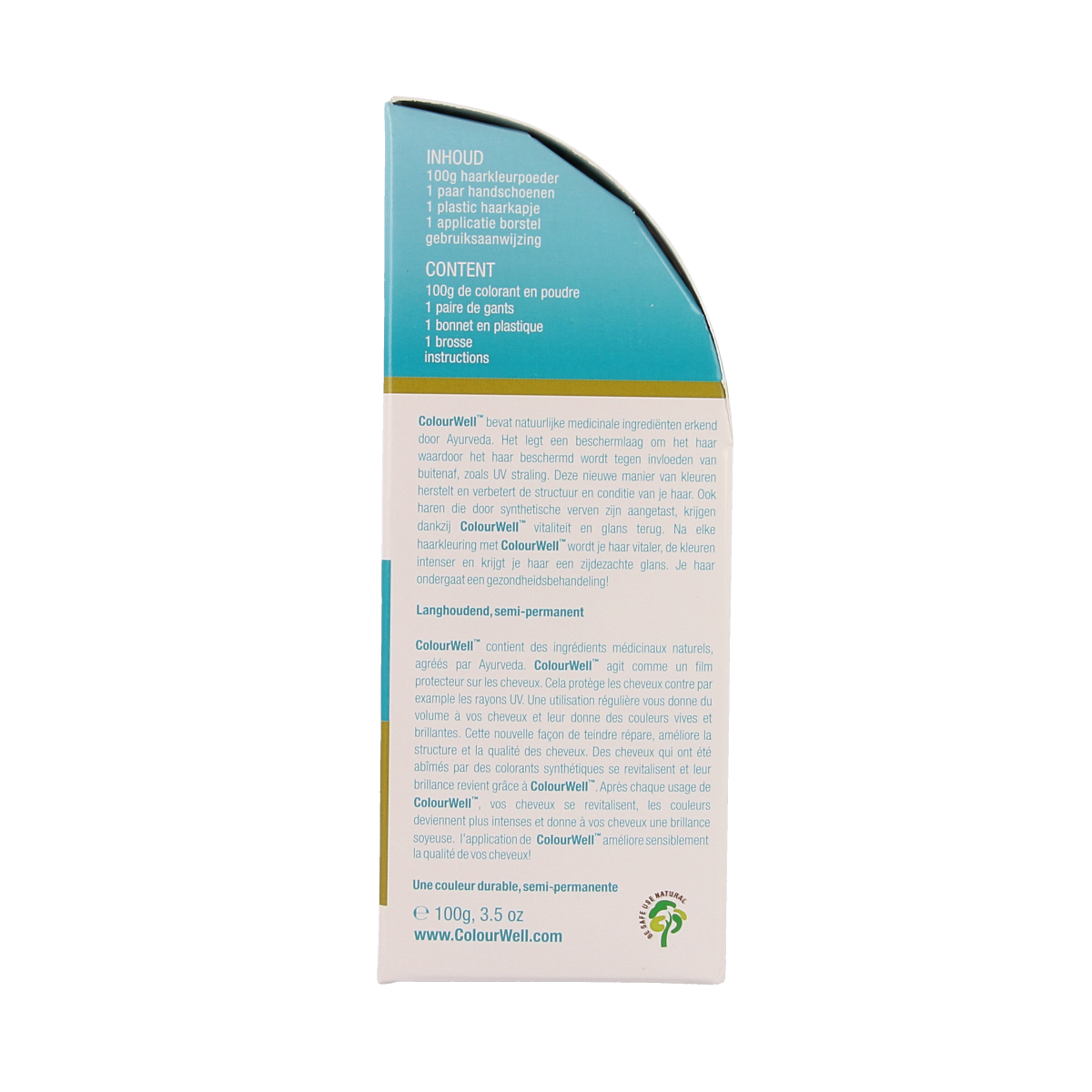 Colourwell 100% Natuurlijke haarkleuring kastanje bruin 100.00 Gram